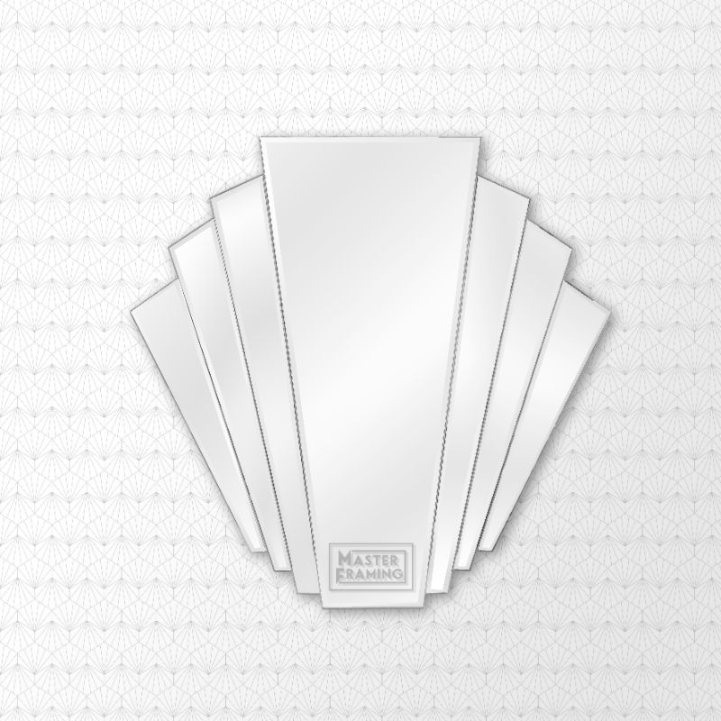 fan shaped bevelled mirror